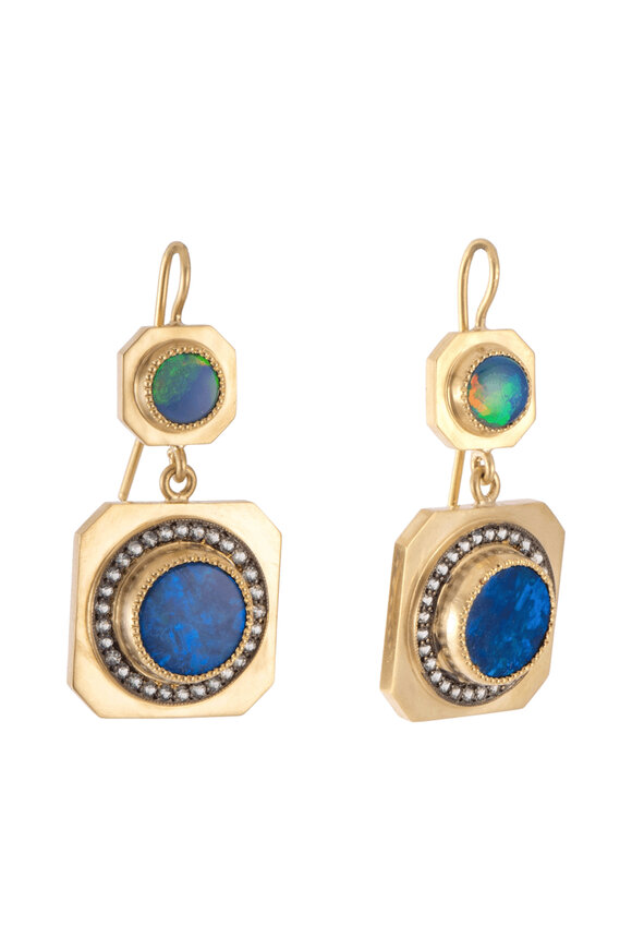 Sylva & Cie Double Drop Egyptian Earrings