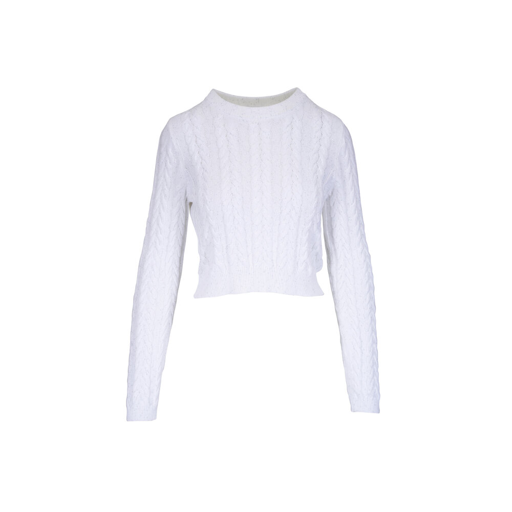 Brunello Cucinelli - Double Cable Fitted Cropped Crewneck