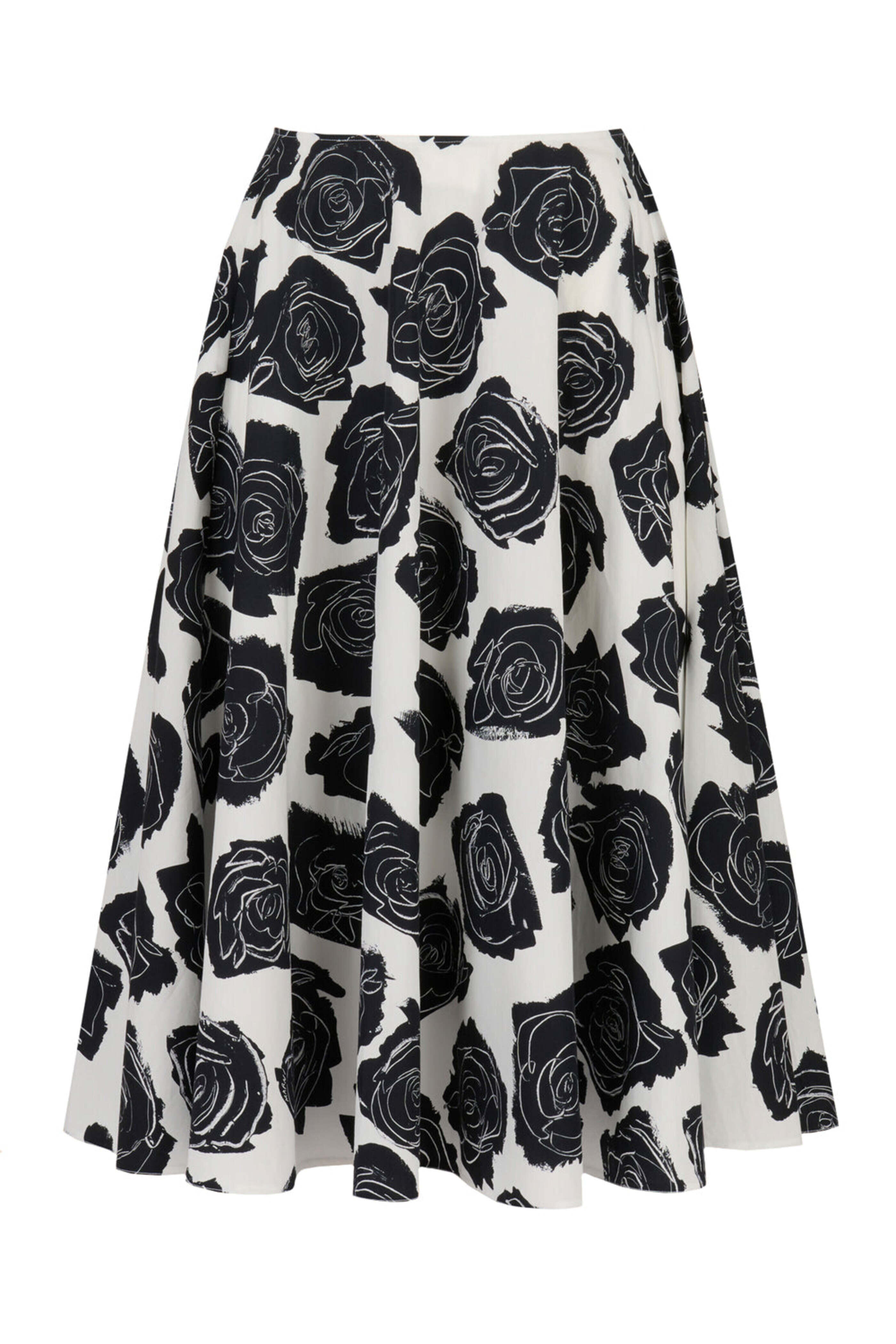 Marni Rose Print Cotton Midi Skirt | Nordstrom