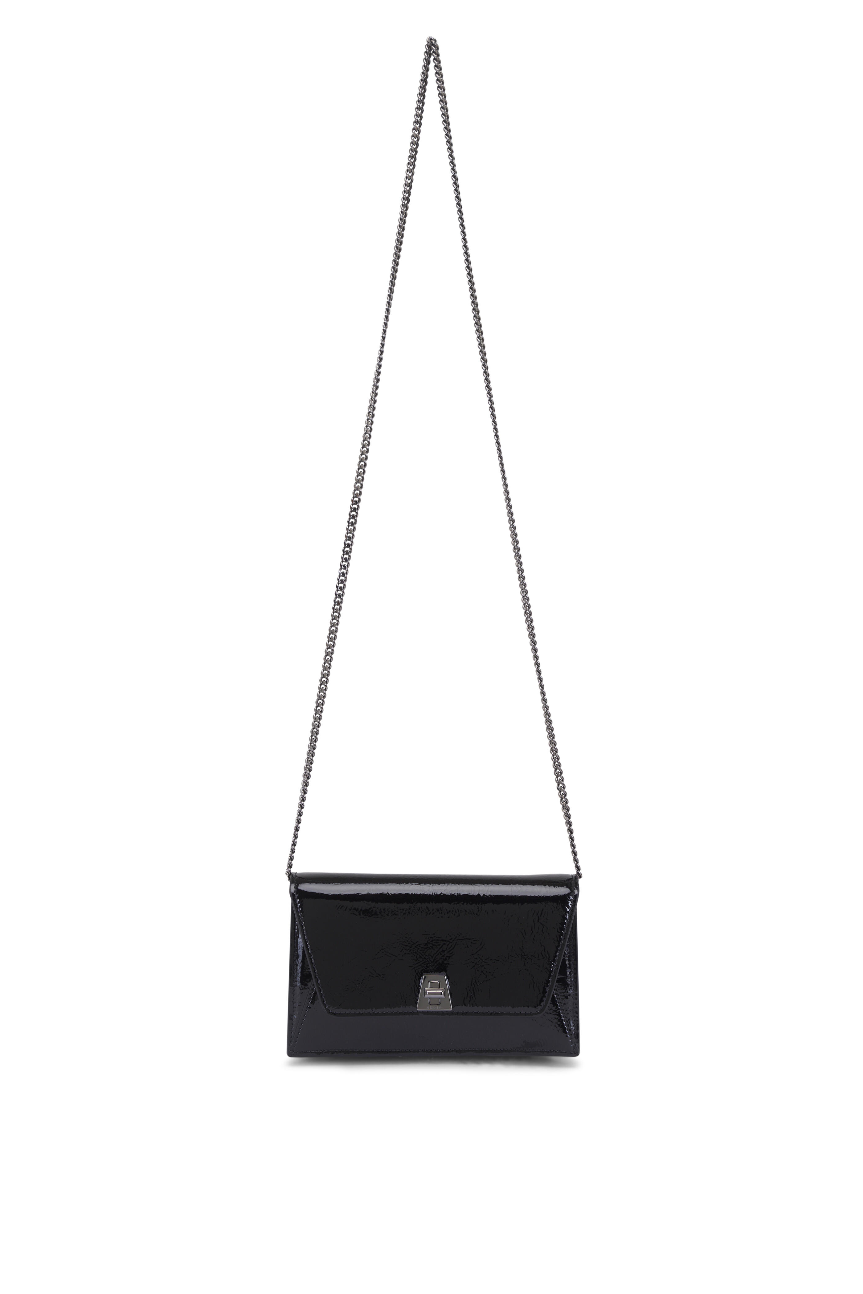 Akris - Anouk Black Patent Leather Envelope Clutch