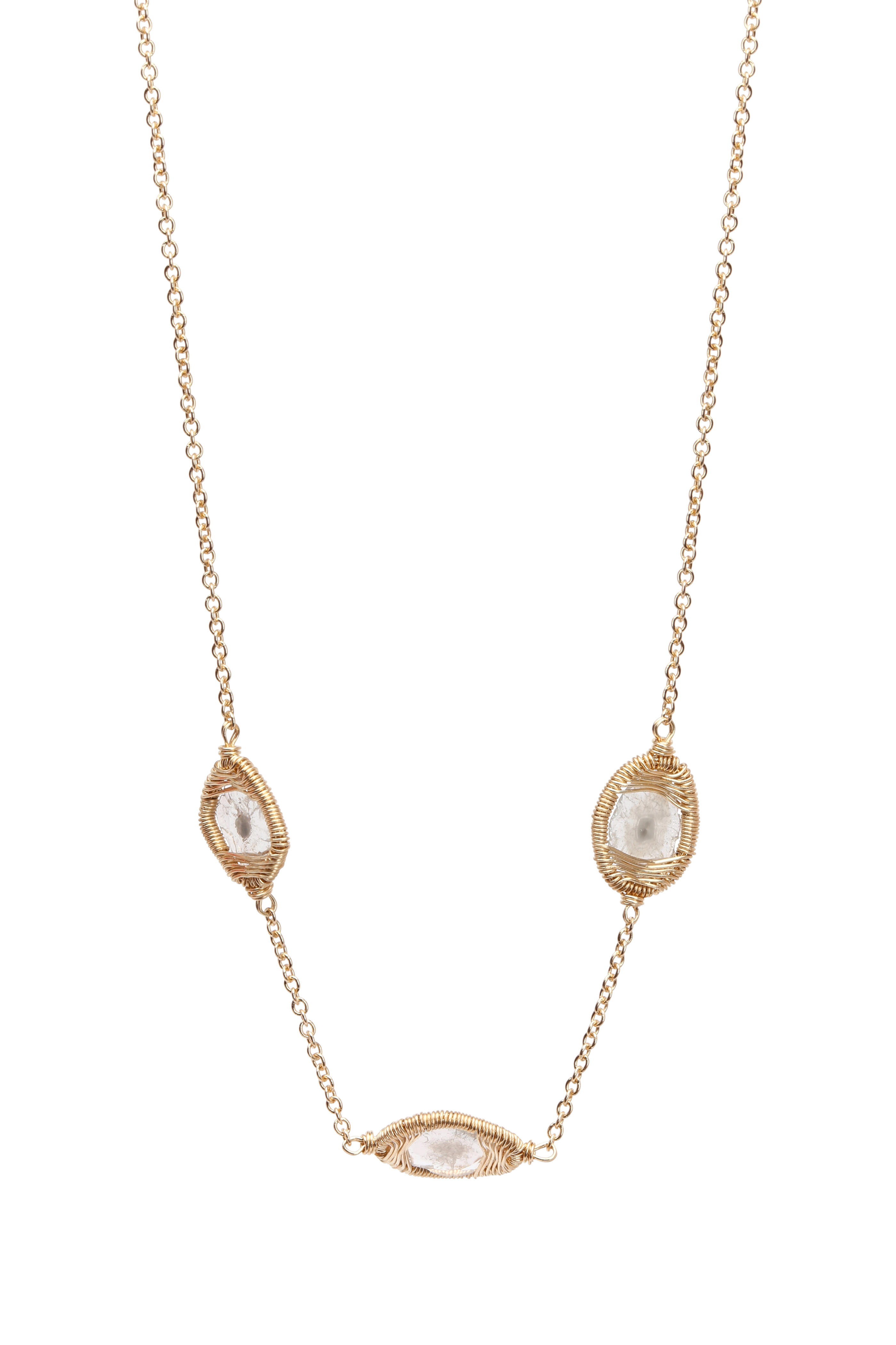 Dana Kellin - 14K Yellow Gold Diamond Slice Necklace