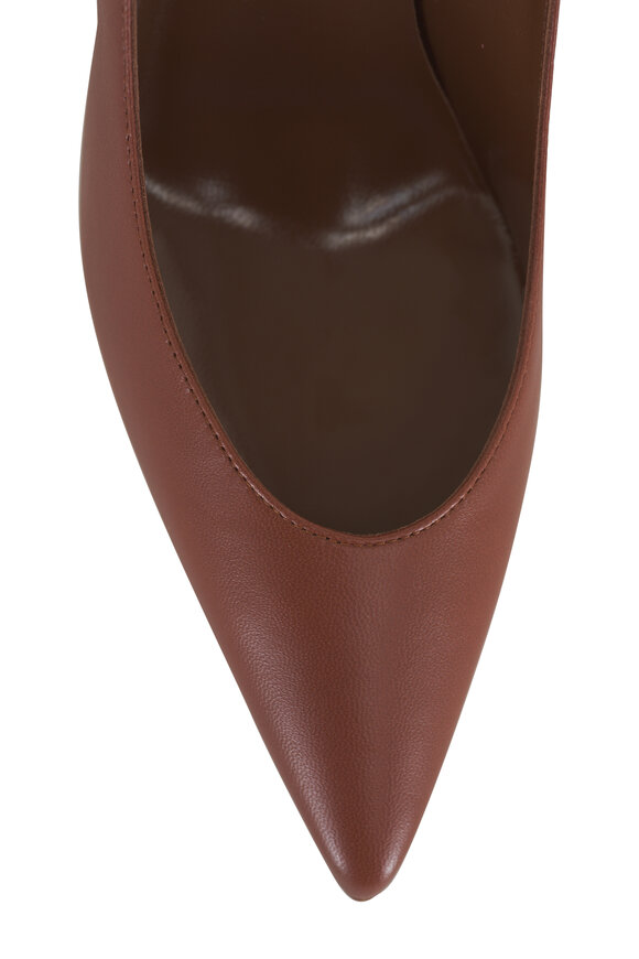 Manolo Blahnik - Kietta Medium Brown Leather Stiletto Pump, 70mm