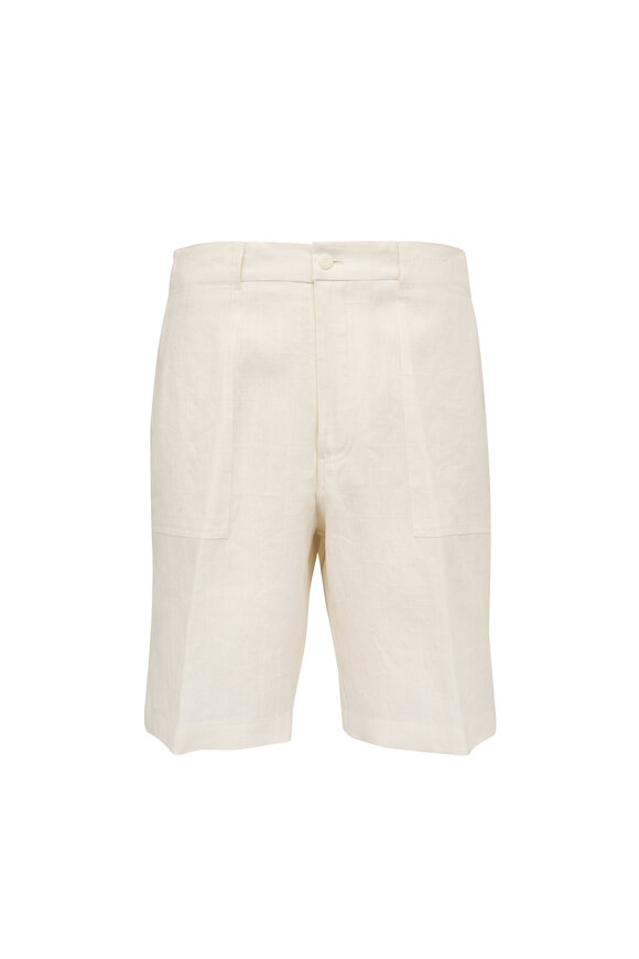 Ralph Lauren Purple Label Harold Cream Linen Shorts