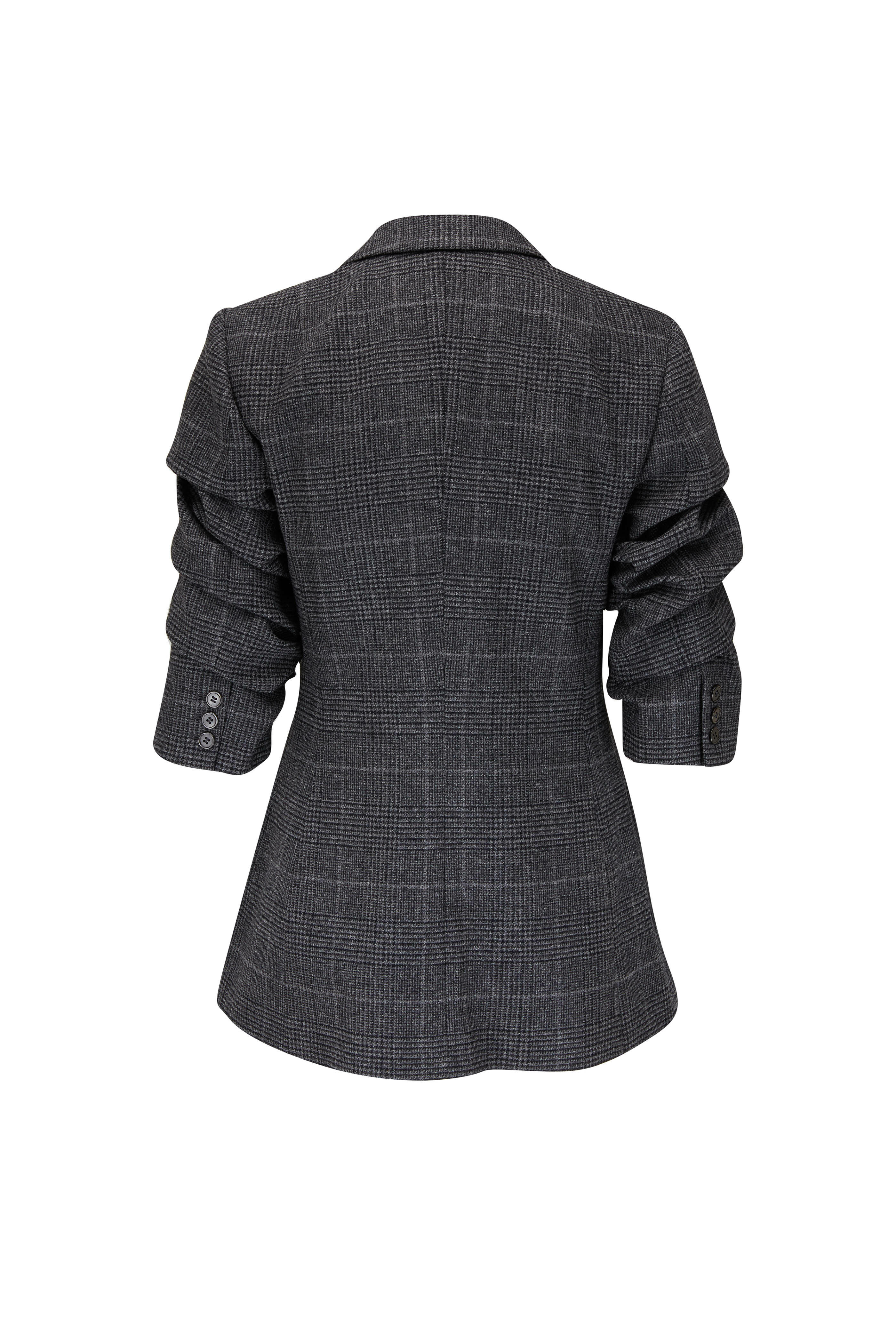 Michael Kors Collection - Banker Gray Melange Glen Plaid Blazer