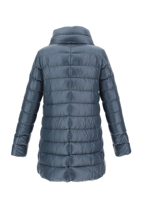 Herno - Amelia Light Blue Nylon Ultralight Puffer Coat