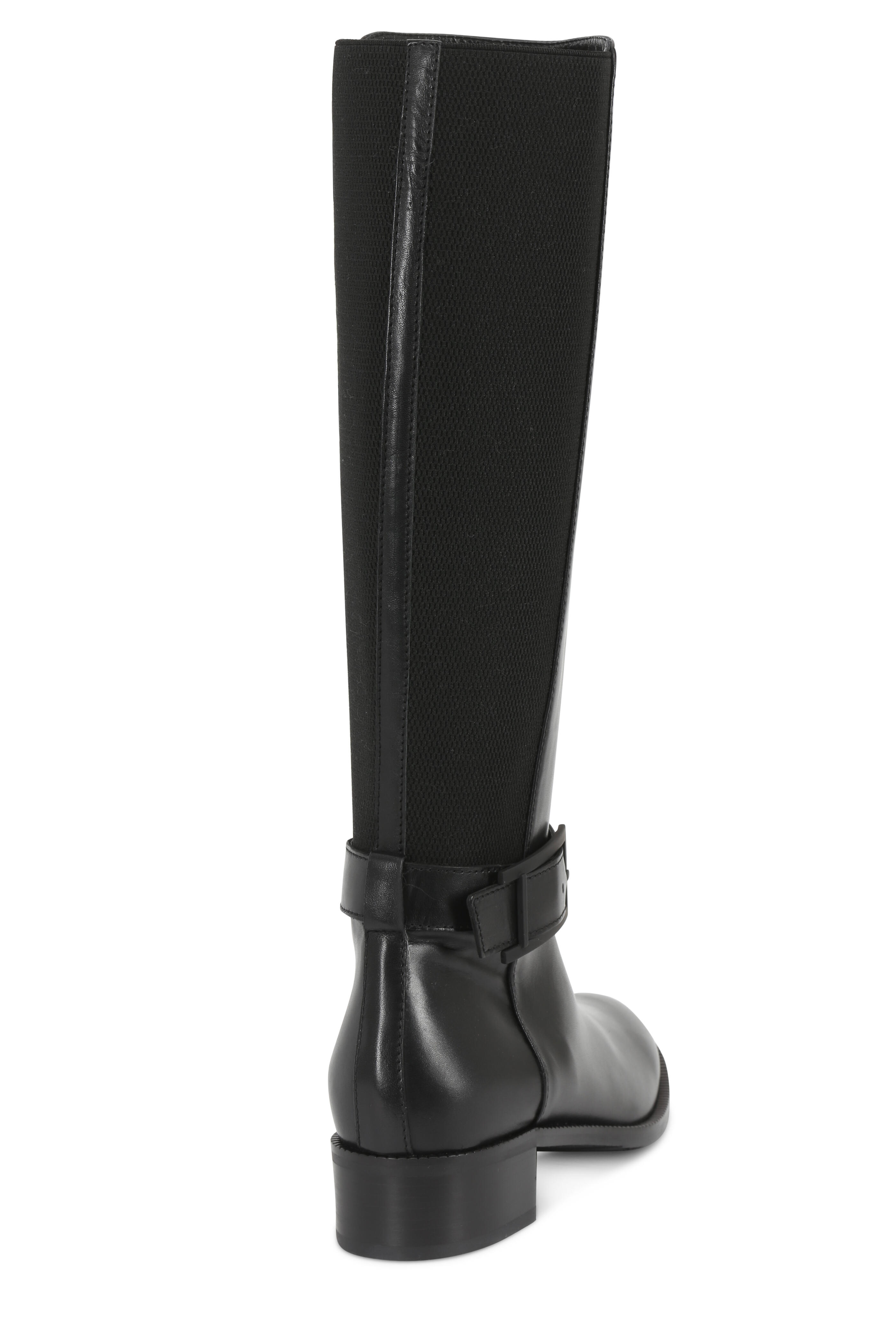 Aquatalia Orella Black Weatherproof Leather Stretch Boot