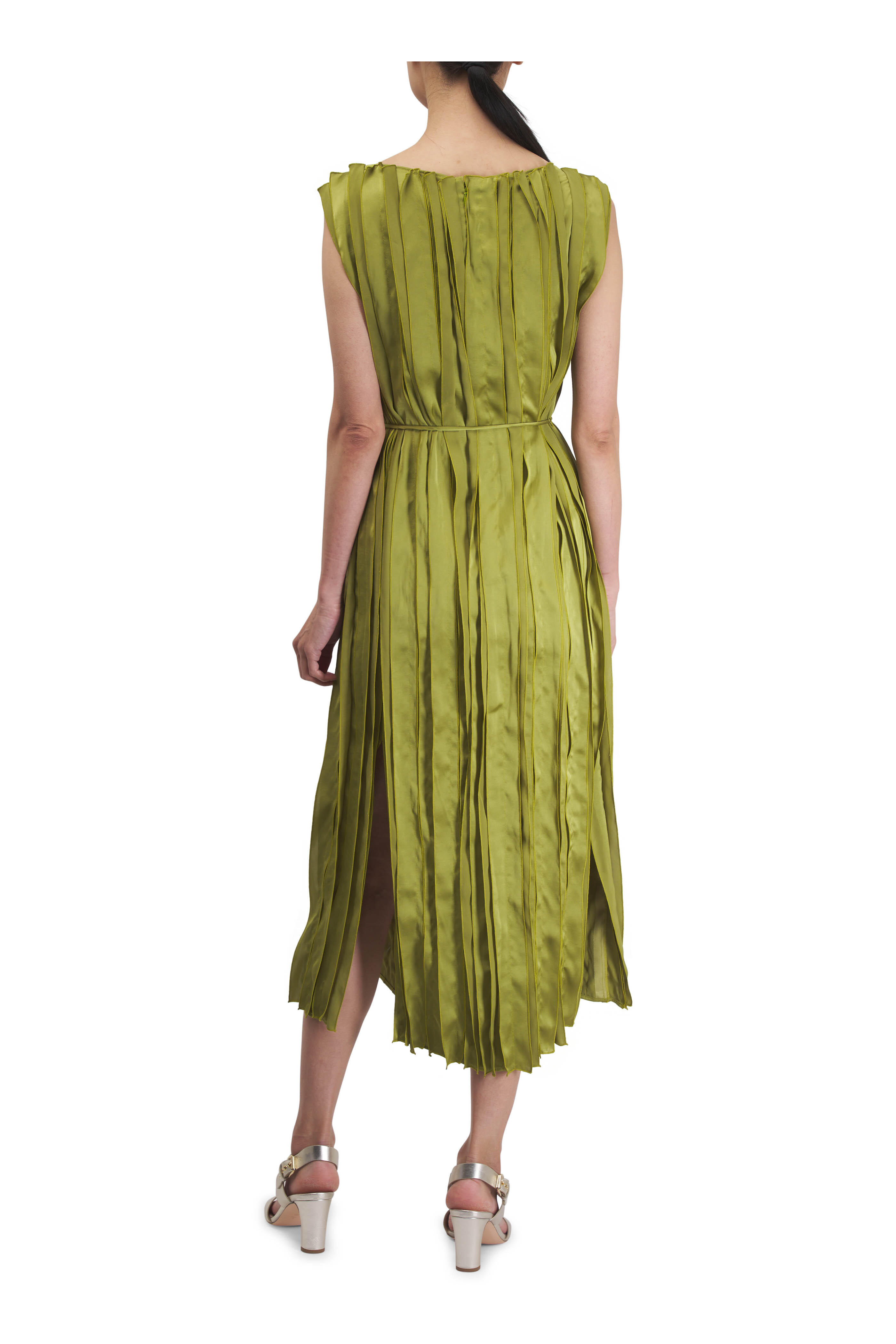 Lafayette 148 New York - Kiwi Glossy Pleated Dress