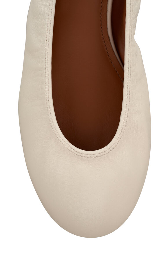 Lanvin - Vanilla Leather Ballerina Flat