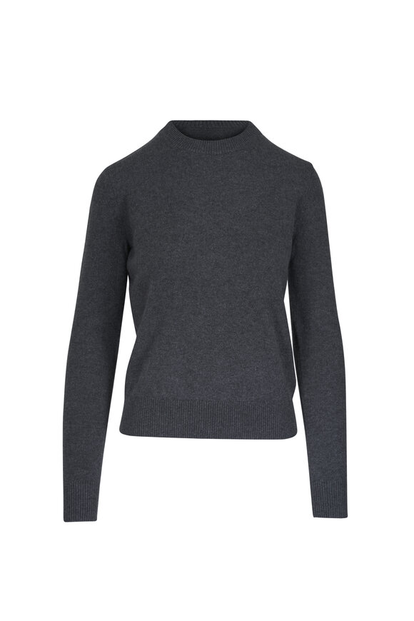 Nili Lotan Sona Charcoal Gray Cashmere Sweater - view 1