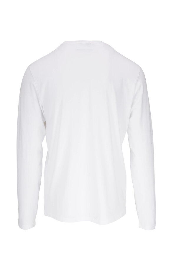 Patrick Assaraf White Long Sleeve Cotton T-Shirt - view 2