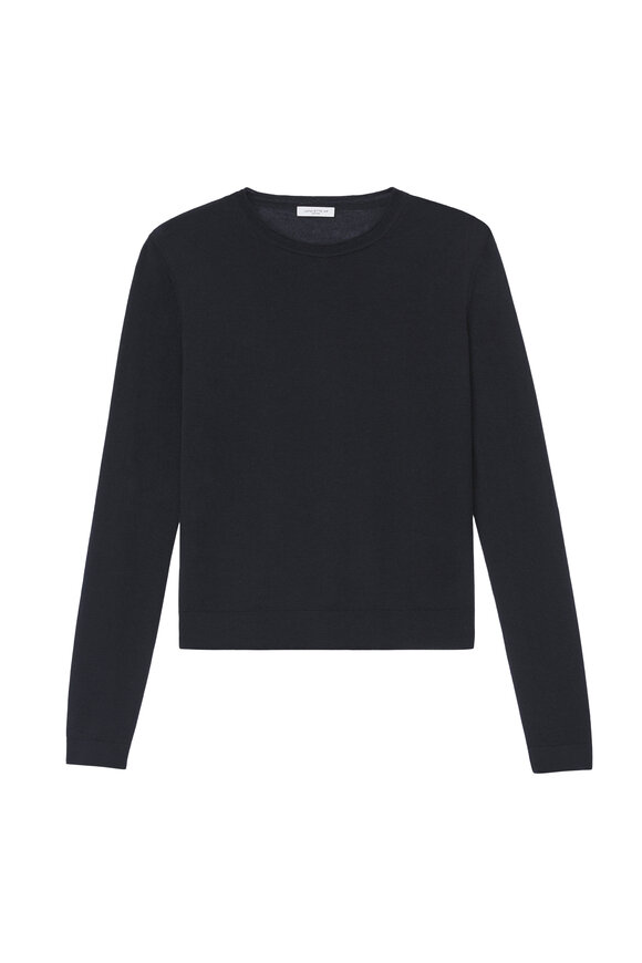 Lafayette 148 New York Black Crewneck Cashmere Sweater - view 7