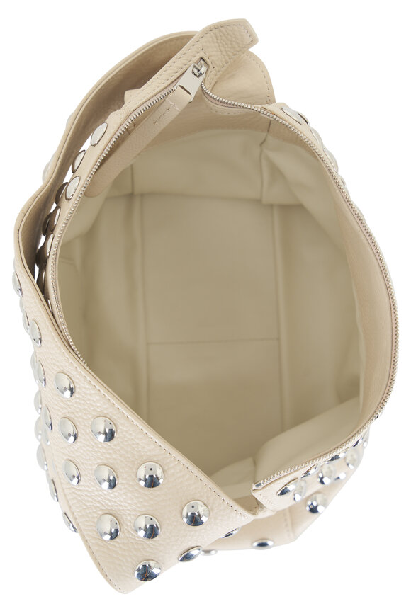 Khaite - Elena Dark Ivory Studded Leather Bag