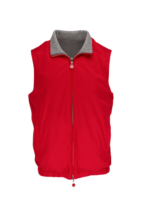 Kiton - Red Nylon Vest