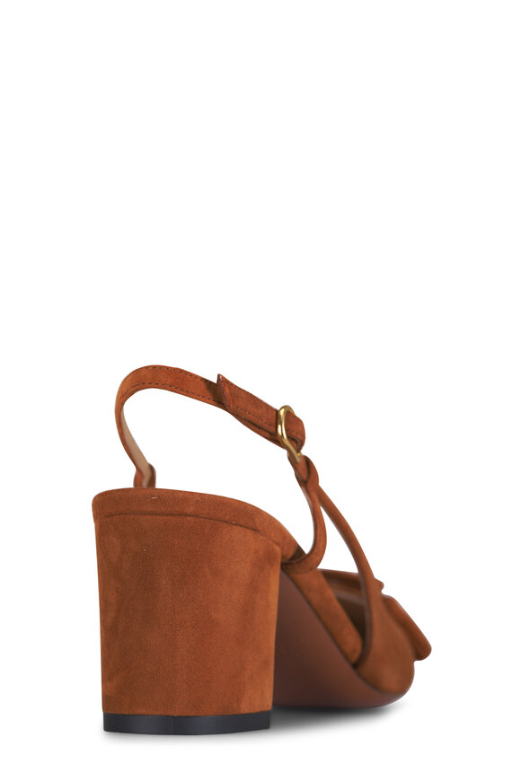 Valentino Garavani Camel Valet Du Roi Kid Slingback Pump, 60mm - view 5