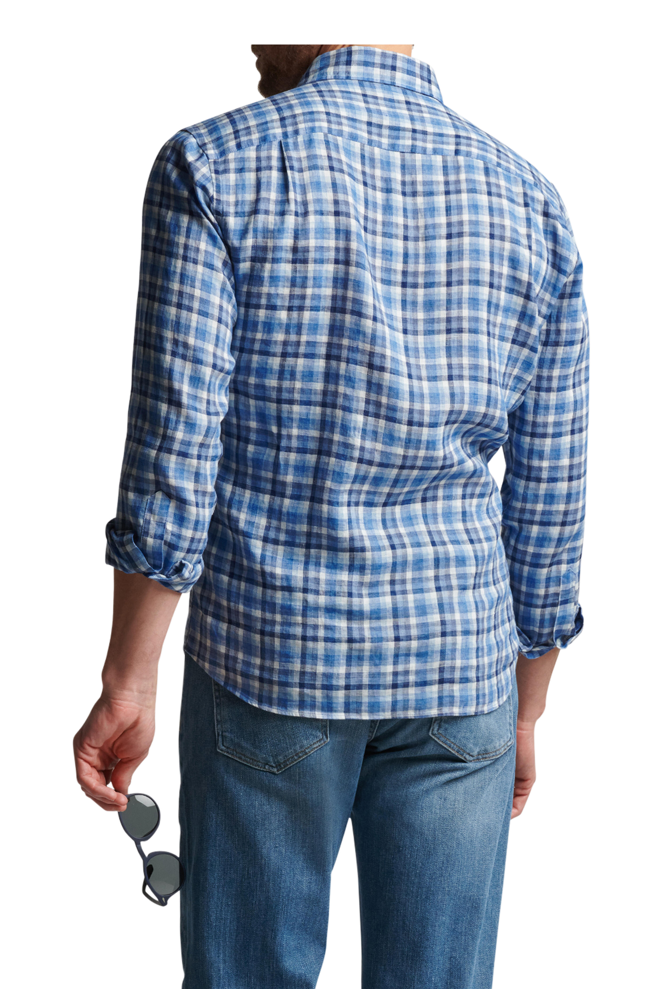 Peter Millar - Bella Vue Blue Pearl Linen Sport Shirt