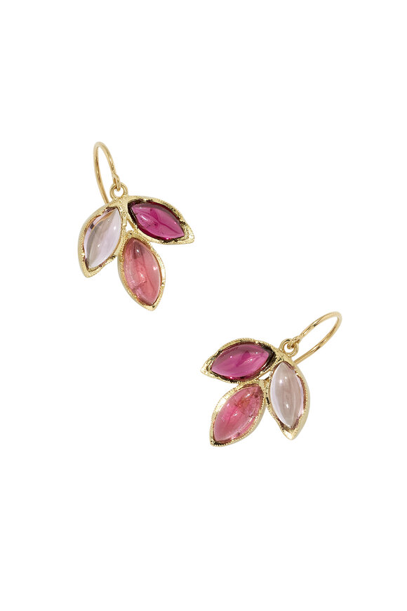 Irene Neuwirth - Tourmaline, Rose De France & Garnet Earrings