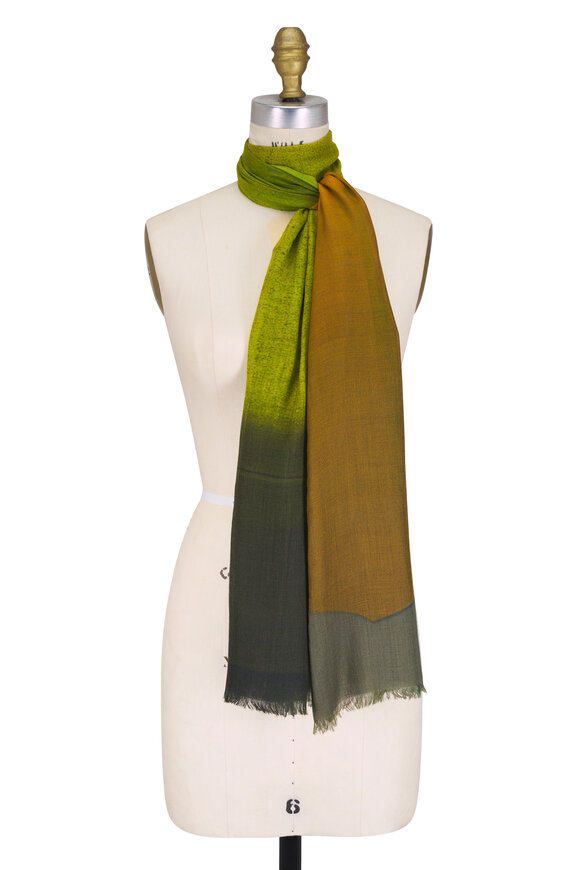 Akris Multicolor Silk & Cashmere Scarf - view 1