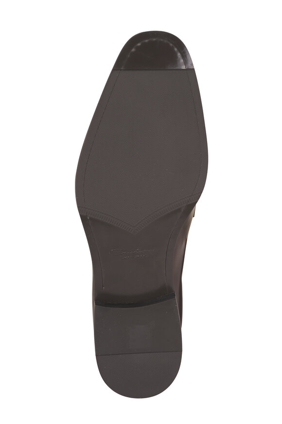 Santoni Gregor Dark Brown Leather Loafer - view 5