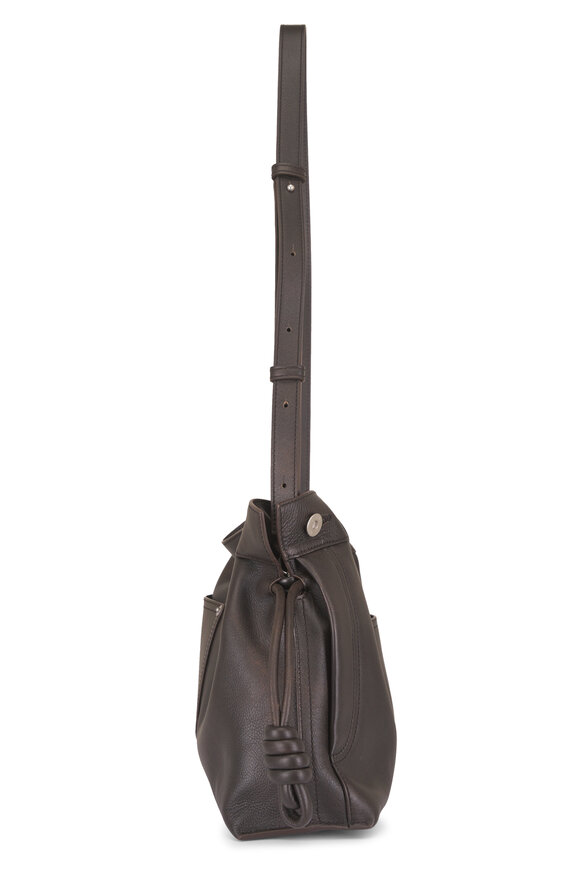 Loewe Medium Panta Flamenco Vintage Brown Leather Clutch - view 5