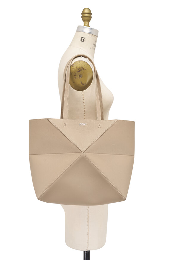 Loewe Medium Horizontal Puzzle Fold Clay Leather Tote - view 8