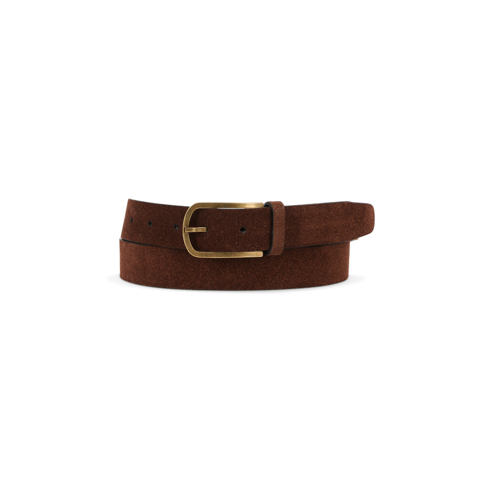 【送料&関税込】Brunello Cucinelli Dark Brown Leathet Belt Brunello Cucinelli - Interwoven Leather Belt in Dark Brown