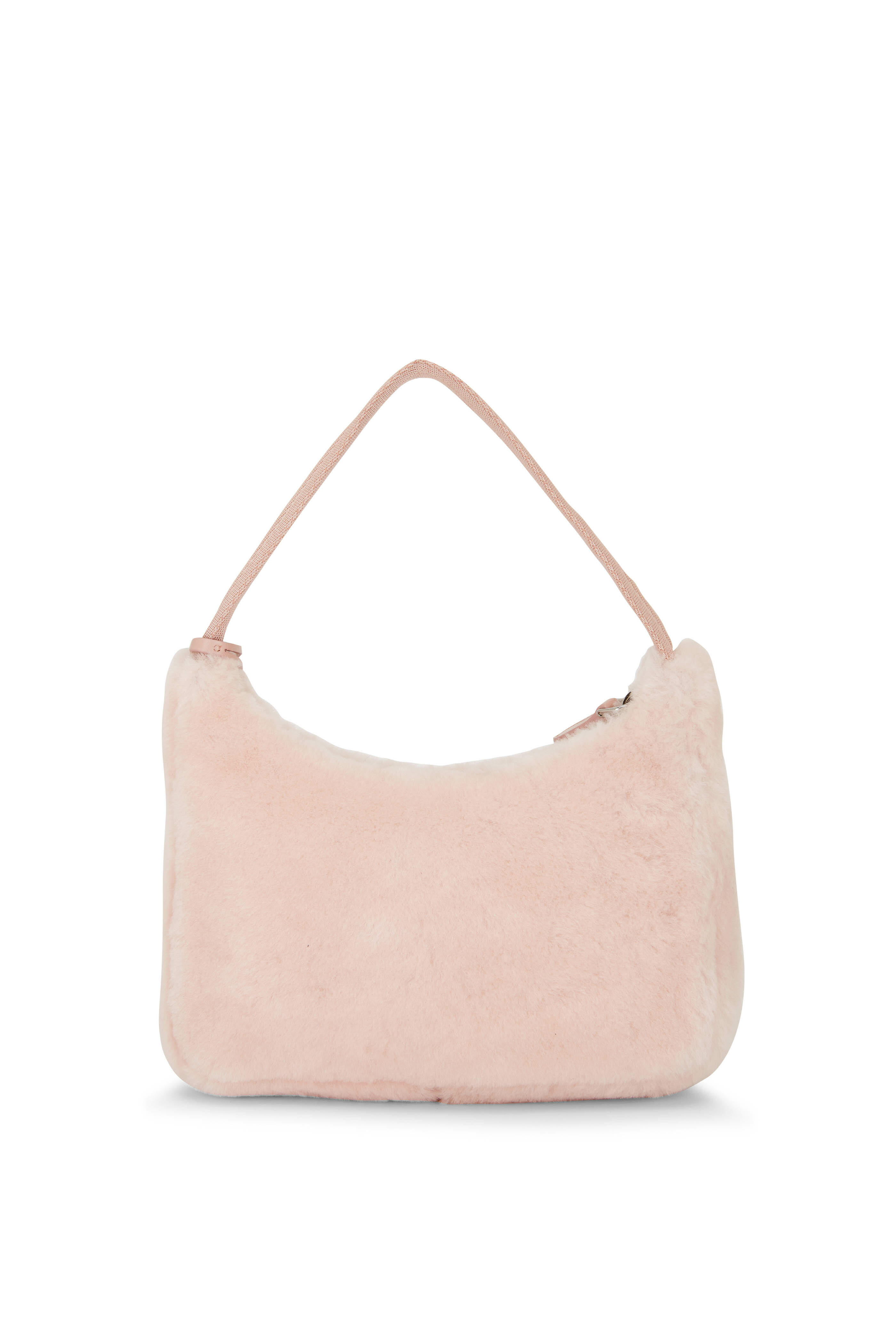 Womens Shearling Mini Bag Pink, Prada Shoulder Bags