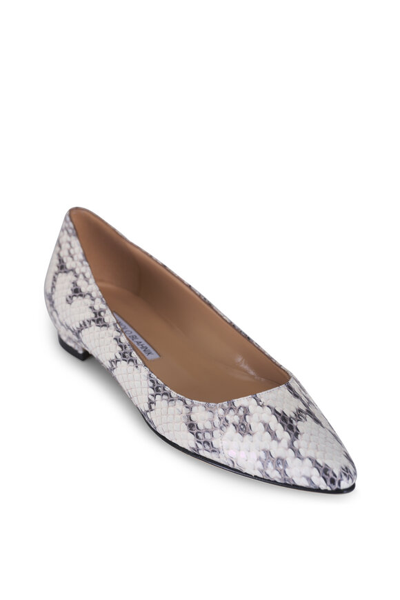 Manolo Blahnik BB Natural Leather Flat - view 1