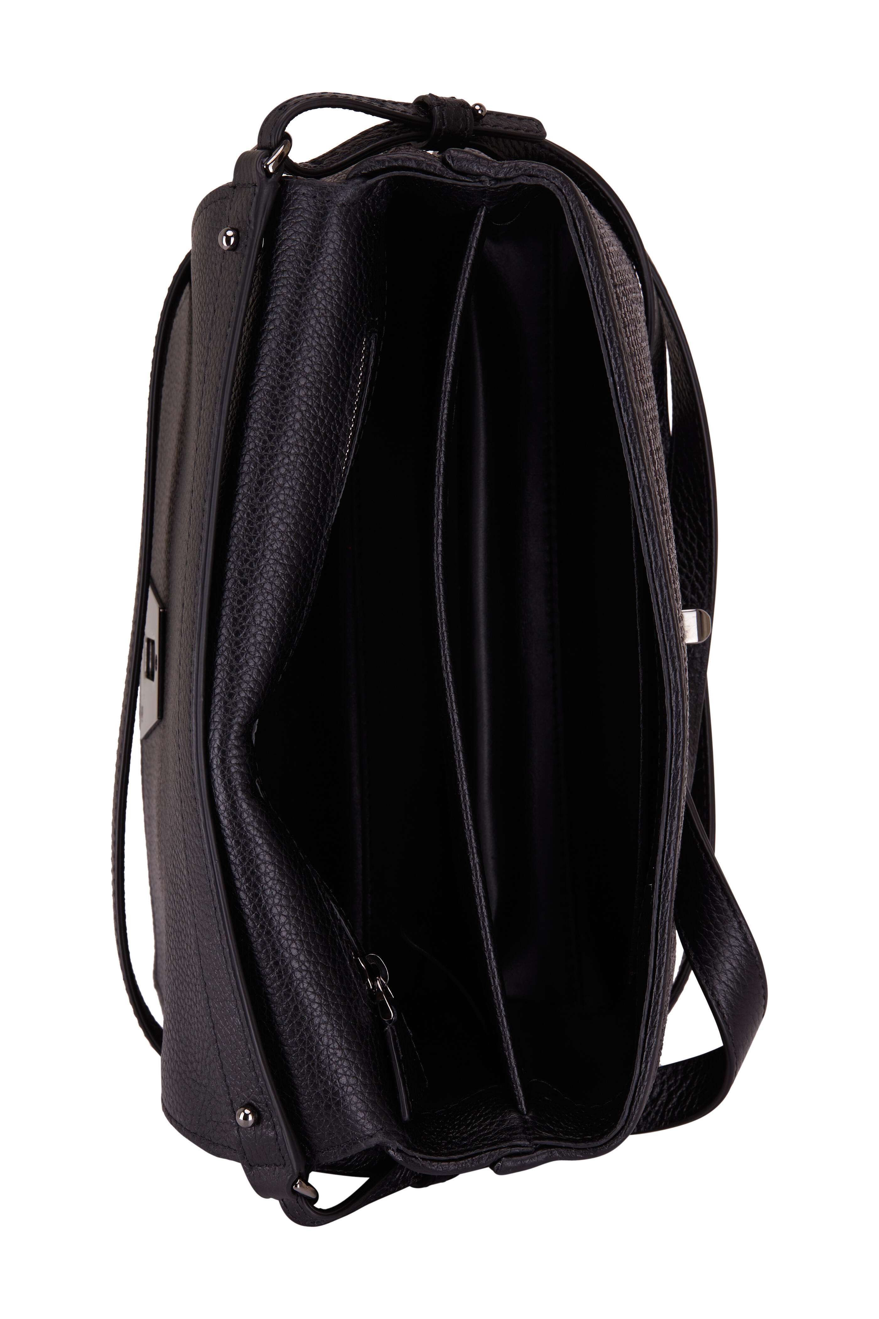 Akris - Small Anouk Black Woven Raffia Crossbody Bag