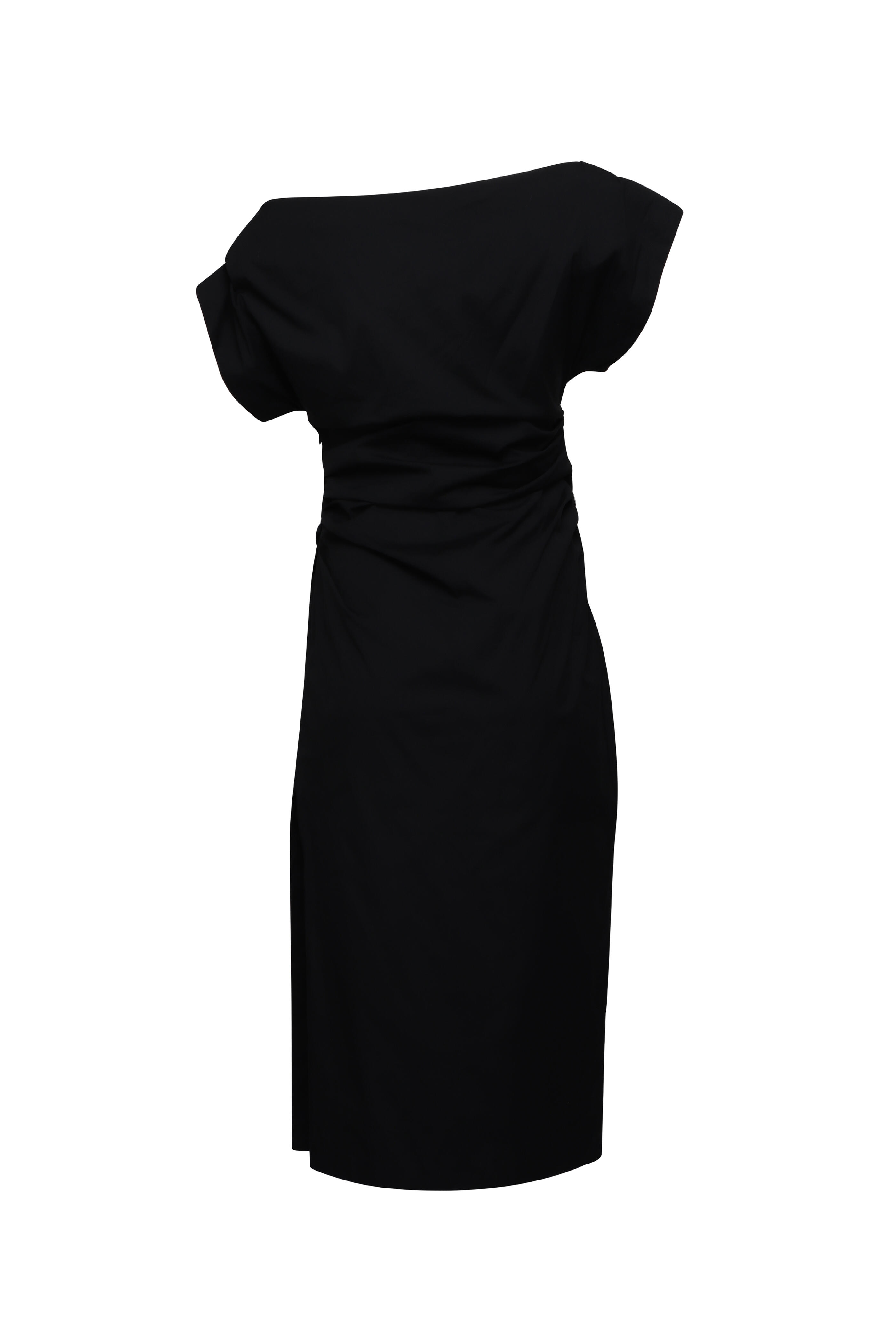 A.L.C. - Nara Black Single Shoulder Midi Dress