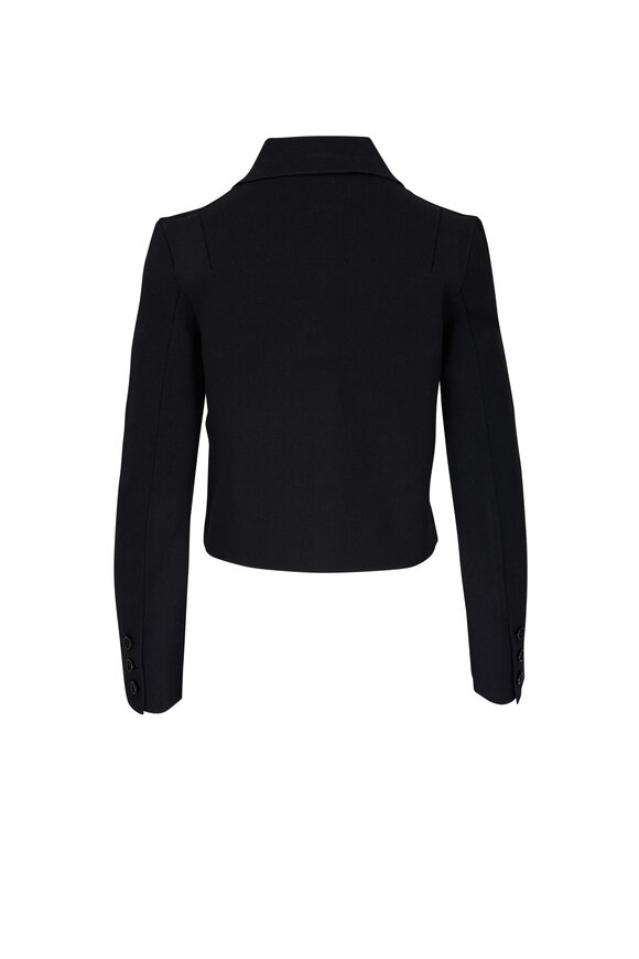 Scanlan Theodore - Black Crepe Knit Button Jacket