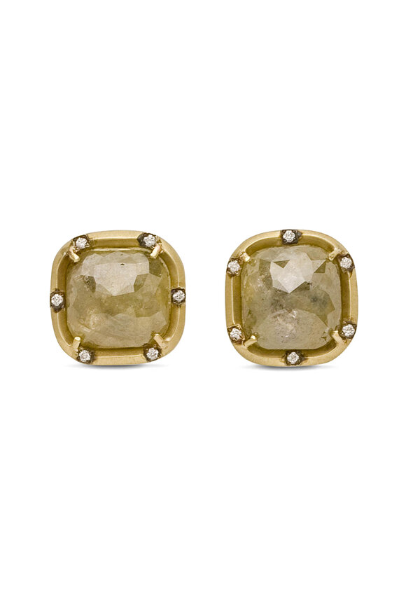 Sylva & Cie Rough Cut Diamond Studs