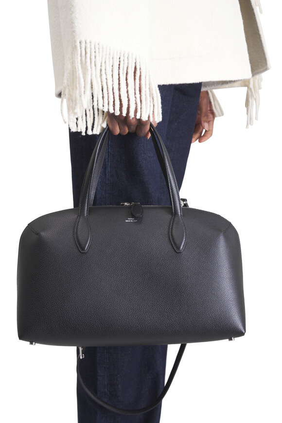 Totême Medium Black Grain Leather Day Tote - view 2