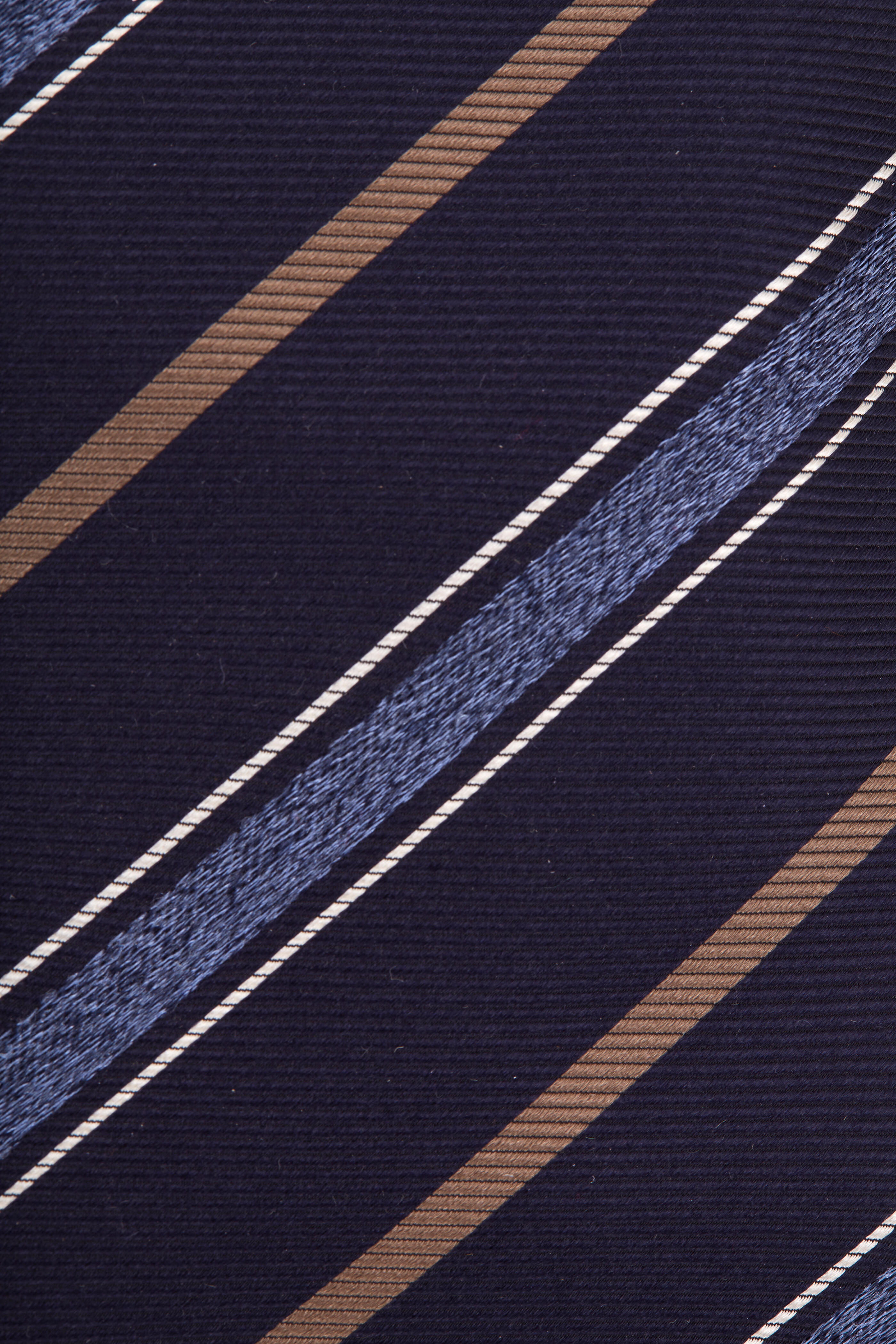 Brunello Cucinelli - Blue Stripe Necktie | Mitchell Stores