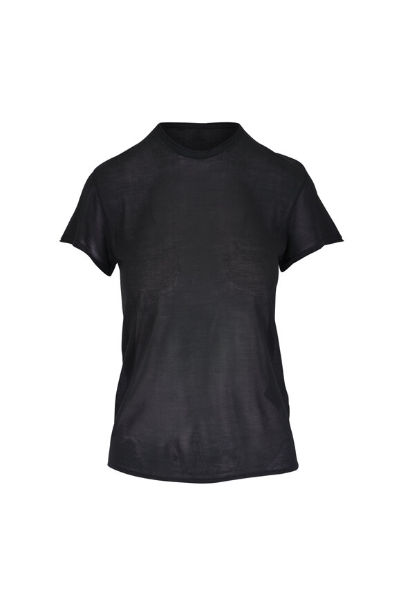 Totême - Black Layered Knit T-Shirt | Mitchell Stores