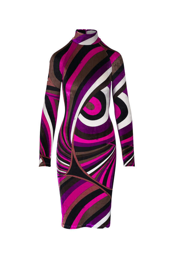 Pucci Velvet Printed Midi Dress