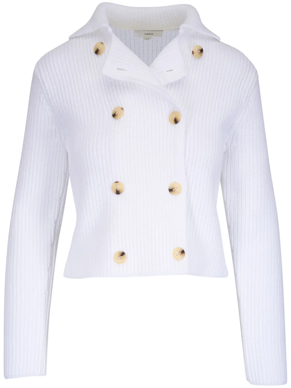 Vince - Optic White Double Breasted Sweater Jacket