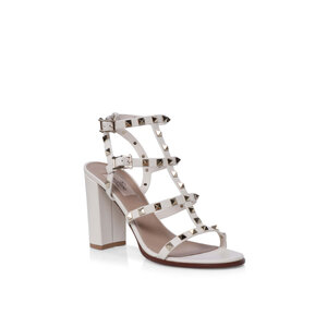 Valentino Garavani - Rockstud Caged Sandal in Light Ivory