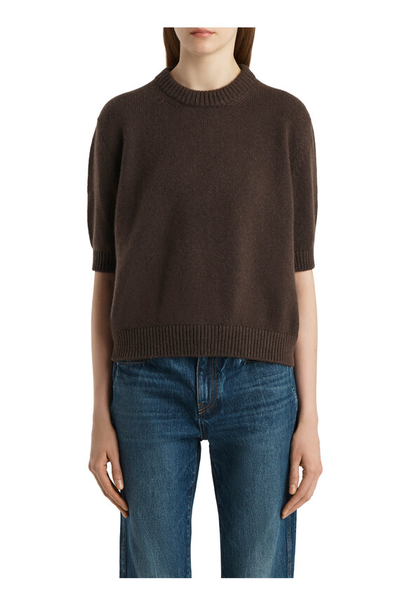 Khaite Davin Coffee Cashmere Sweater - view 2