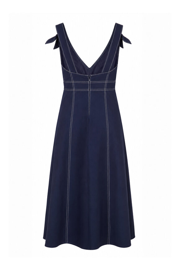 Tanya Taylor Caprice Maritime Blue Midi Dress - view 2