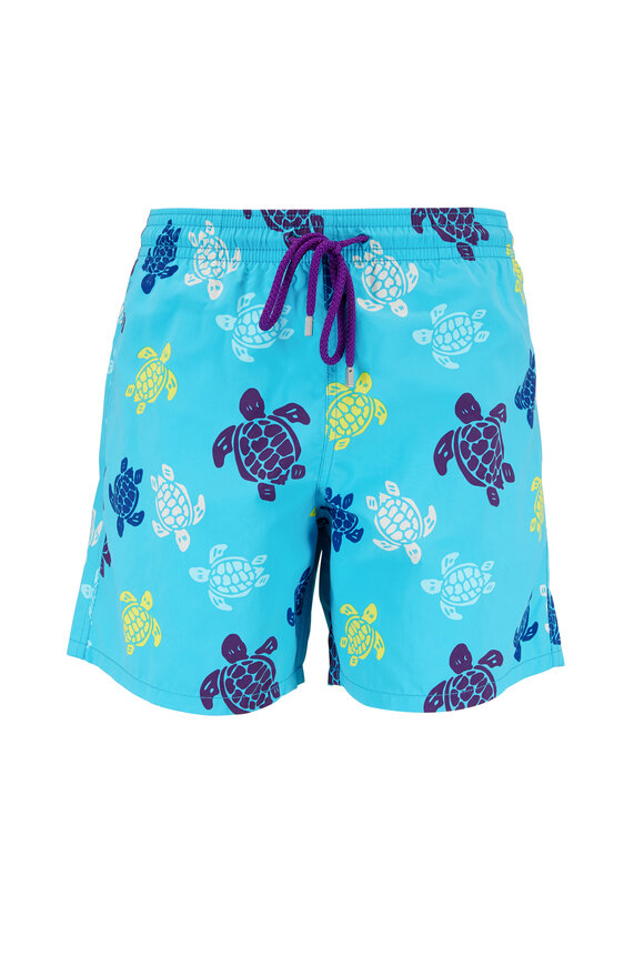 Vilebrequin - Moorea Blue Turtle Swim Trunks