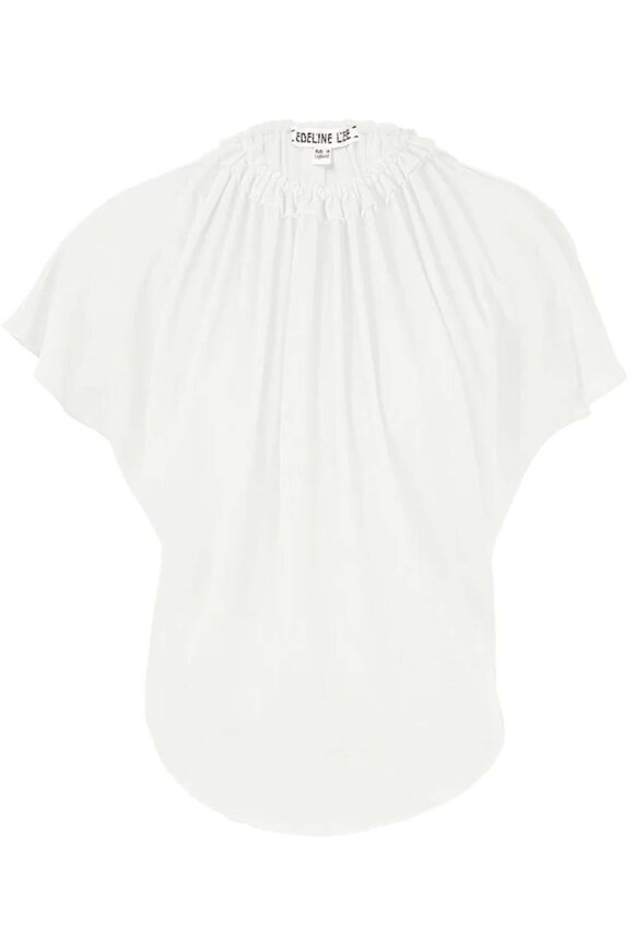 Edeline Lee Ivory Crinkle Georgette Teuta Top