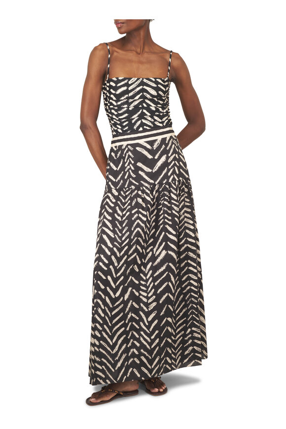 Johanna Ortiz Whispering Tides Black & Ecru One Piece Swimsuit - view 2