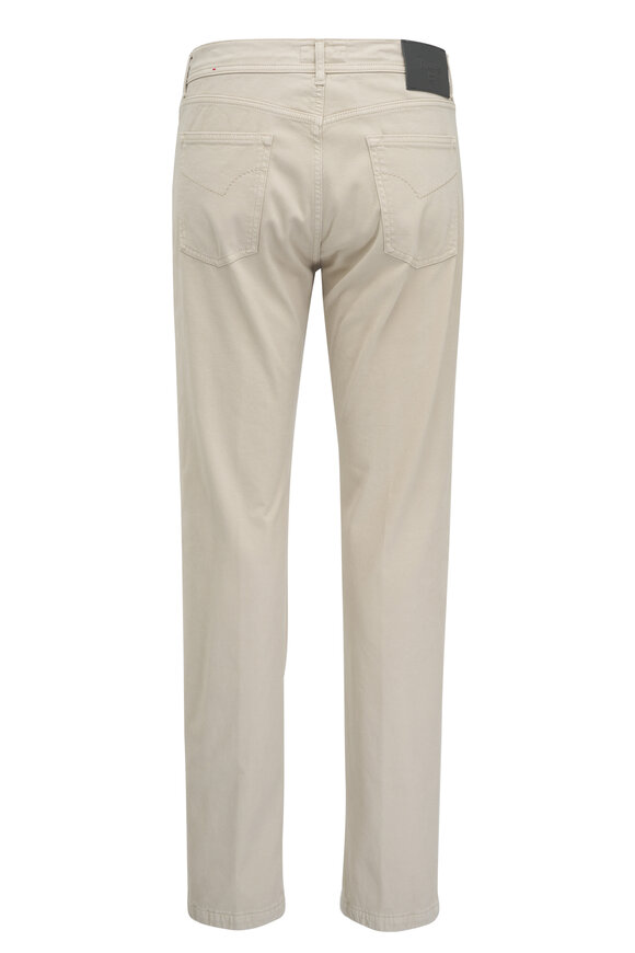 Marco Pescarolo - Drill Beige Cotton & Cashmere Five Pocket Pant 