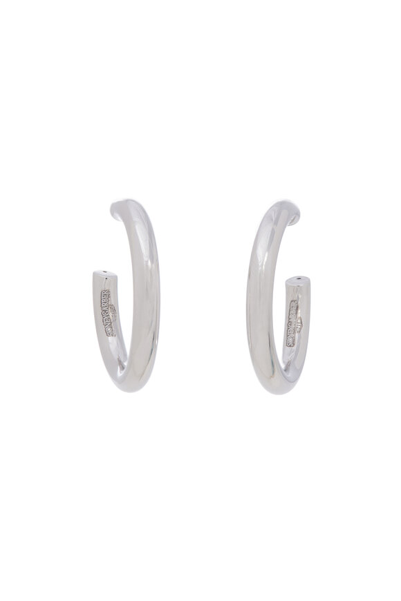 Sidney Garber 18k White Gold Mallory Hoops