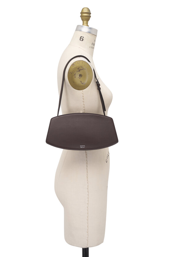 Savette Florence Coffee Leather Shoulder Bag - view 6