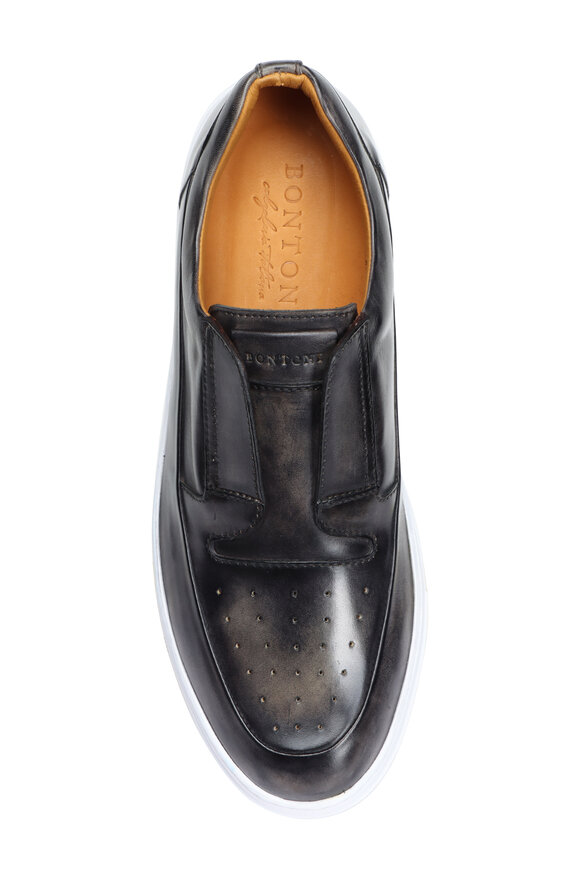 Bontoni Vincente Dark Gray Leather Slip On Sneaker - view 3