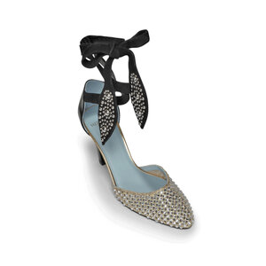 VALENTINO フロラル刺繍ホタンアッフシャケット 6B3DC04J918 05X Valentino Garavani - Rose Violet Rockstud Flat Sandal