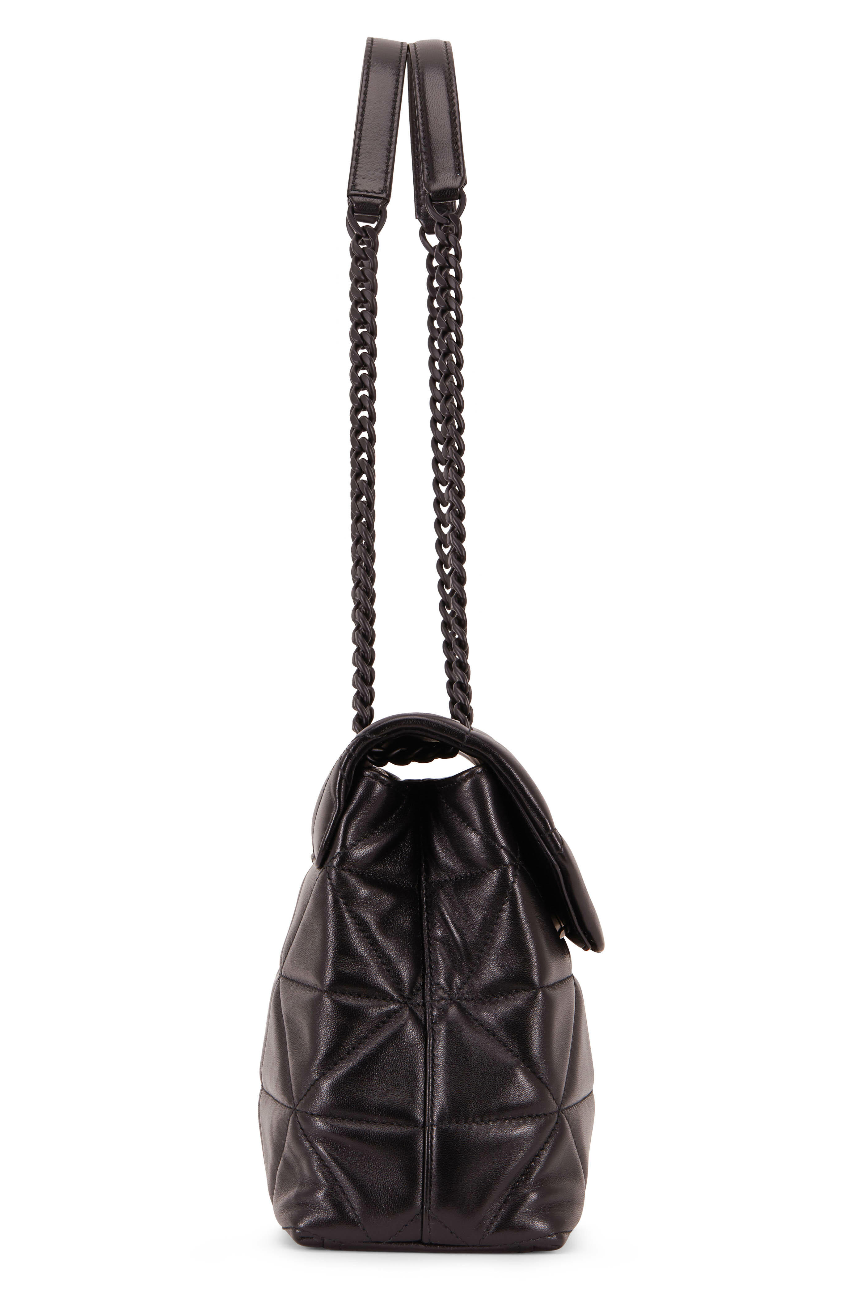 Prada Black Large Quilted Chain Crossbody Bag