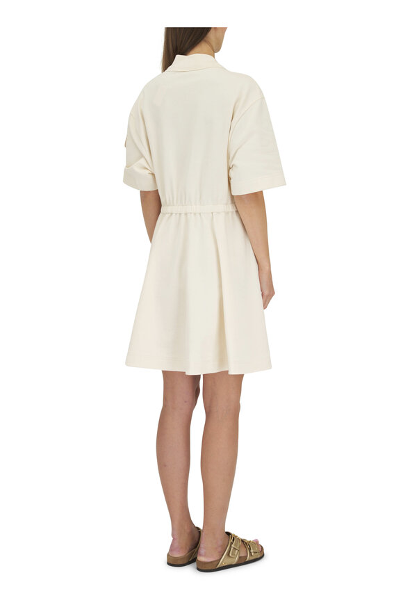 Moncler - Cream Fit-&-Flare Mini Shirtdress 