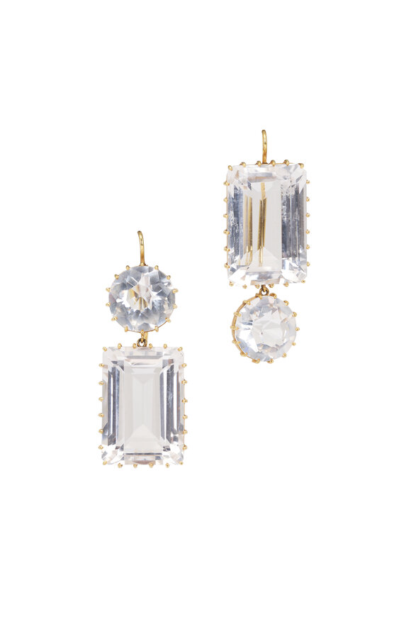 Renee Lewis 18k Yellow Gold Rock Quartz Earring - view 2